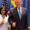 Delcy Rodríguez se reunió con Trump